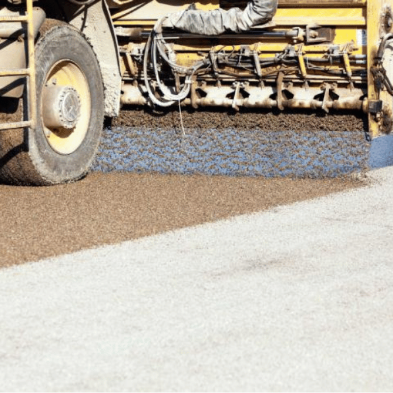 truck coating the road